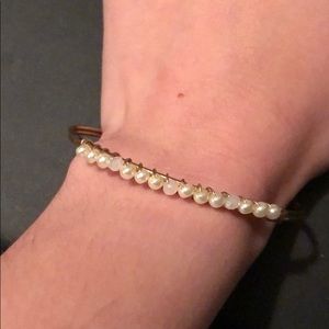 NWOT gold and pearl bangle